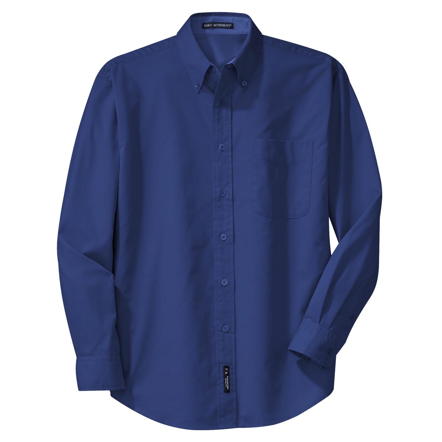 Black/Light Stone Button Up Shirt - Port Authority - Easy Care