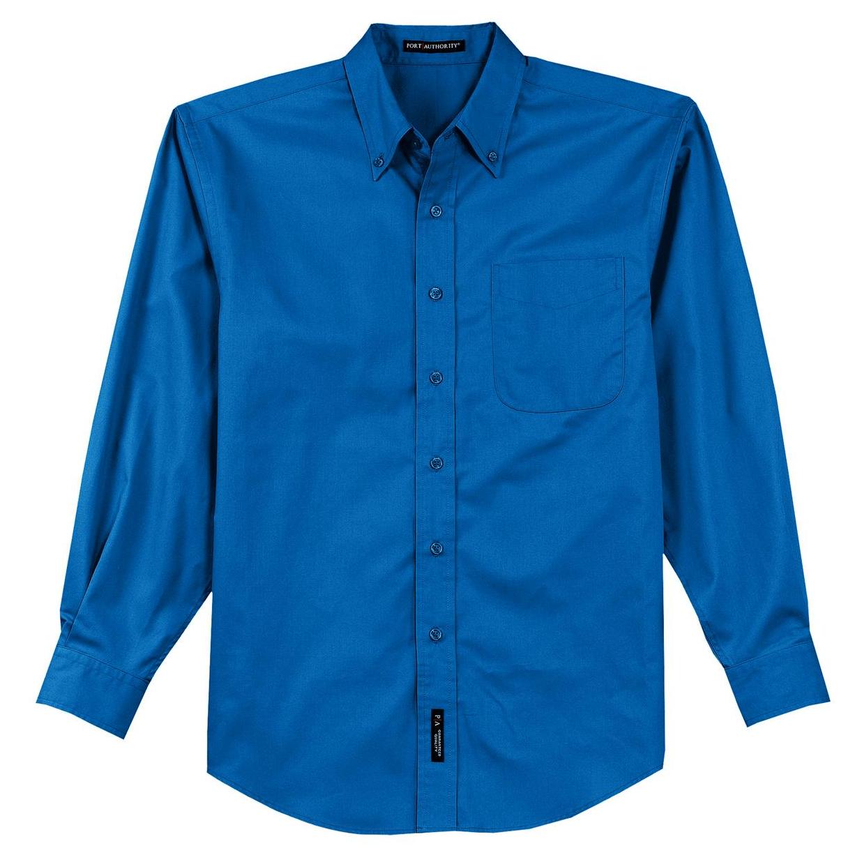 Black/Light Stone Button Up Shirt - Port Authority - Easy Care