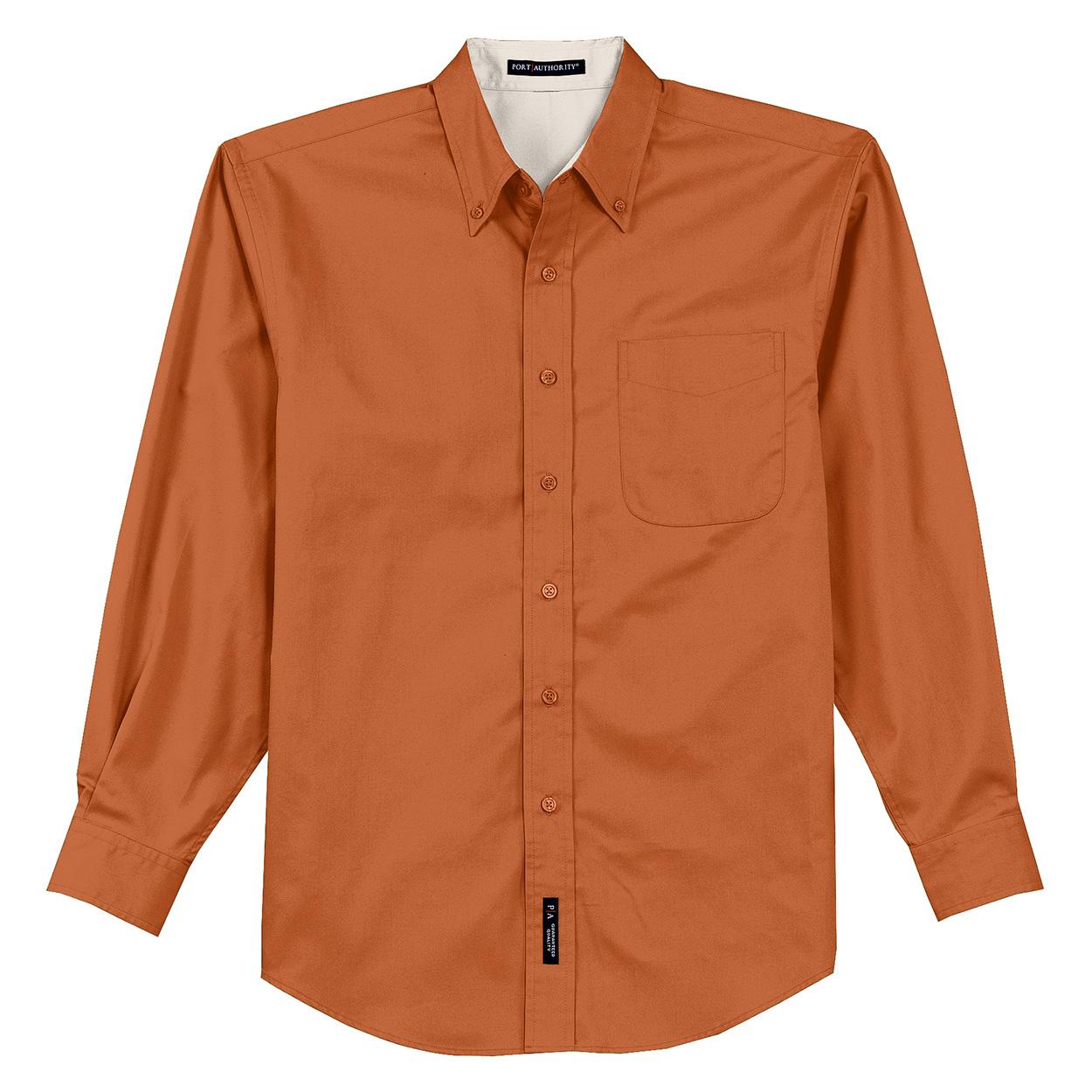 Black/Light Stone Button Up Shirt - Port Authority - Easy Care