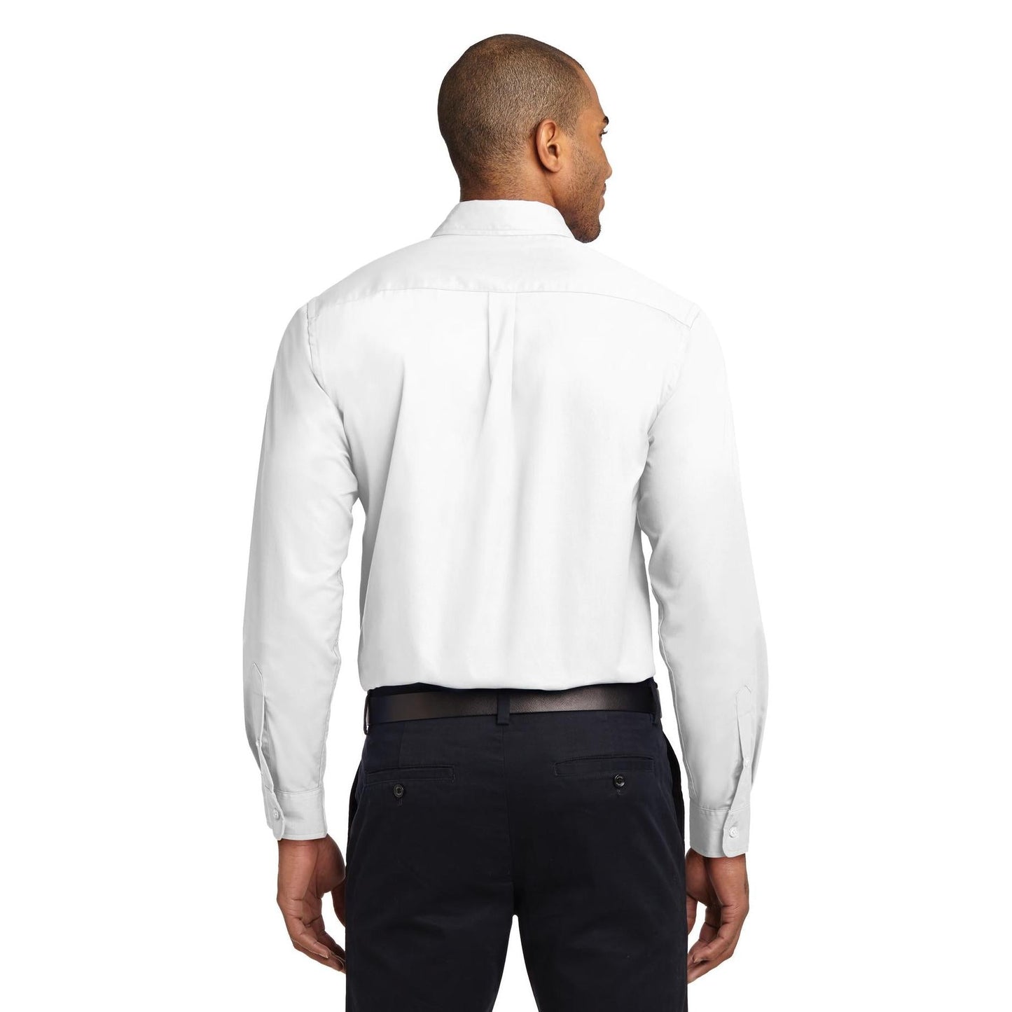 Black/Light Stone Button Up Shirt - Port Authority - Easy Care