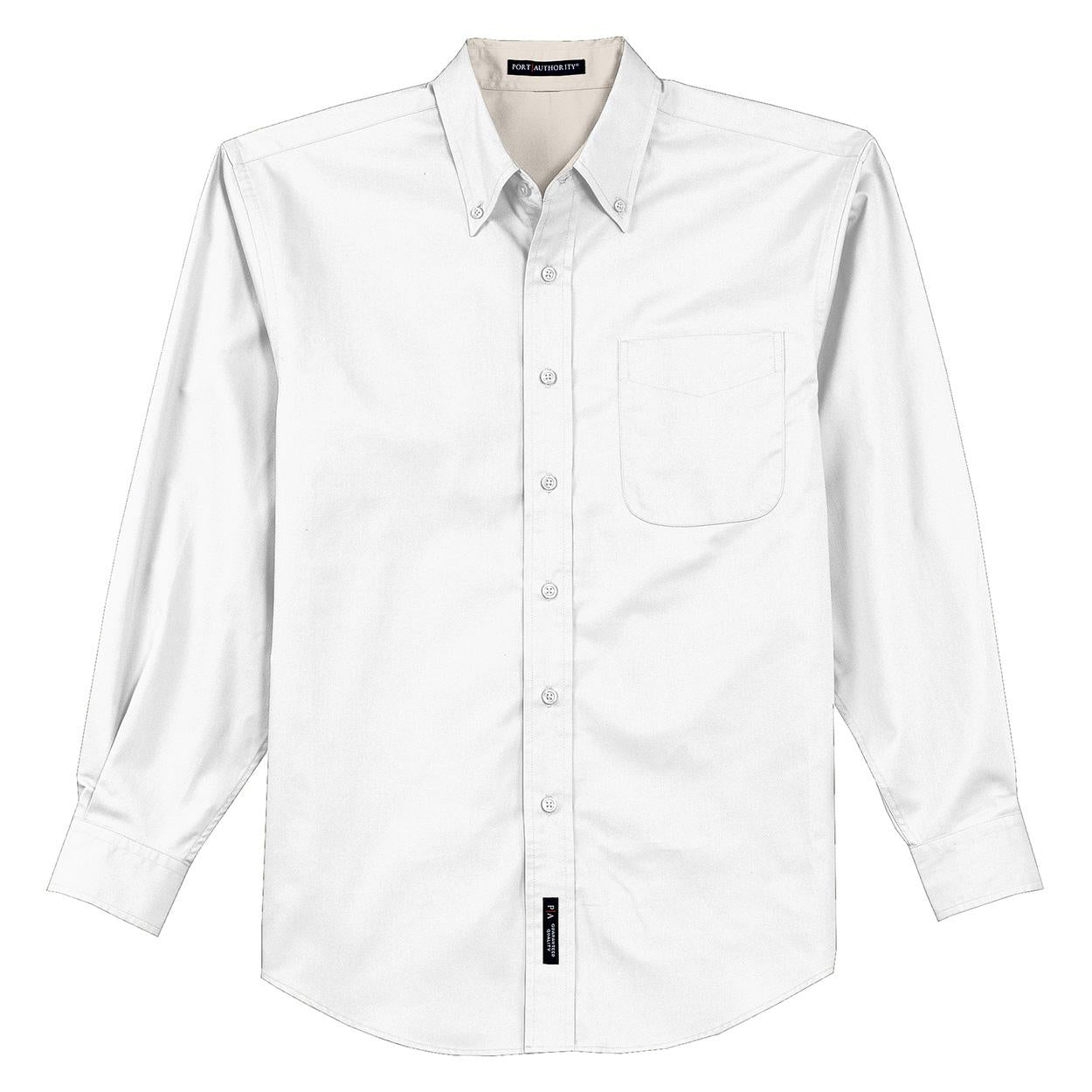 Black/Light Stone Button Up Shirt - Port Authority - Easy Care