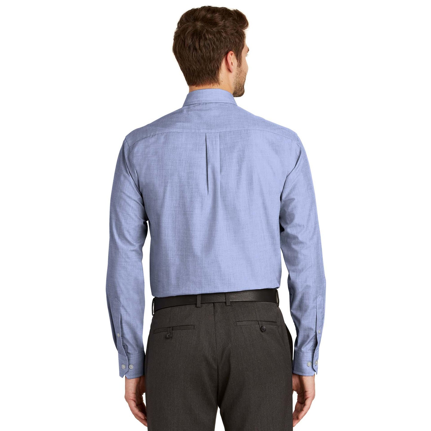 Chambray Blue Button Up Shirt - Port Authority - Easy Care