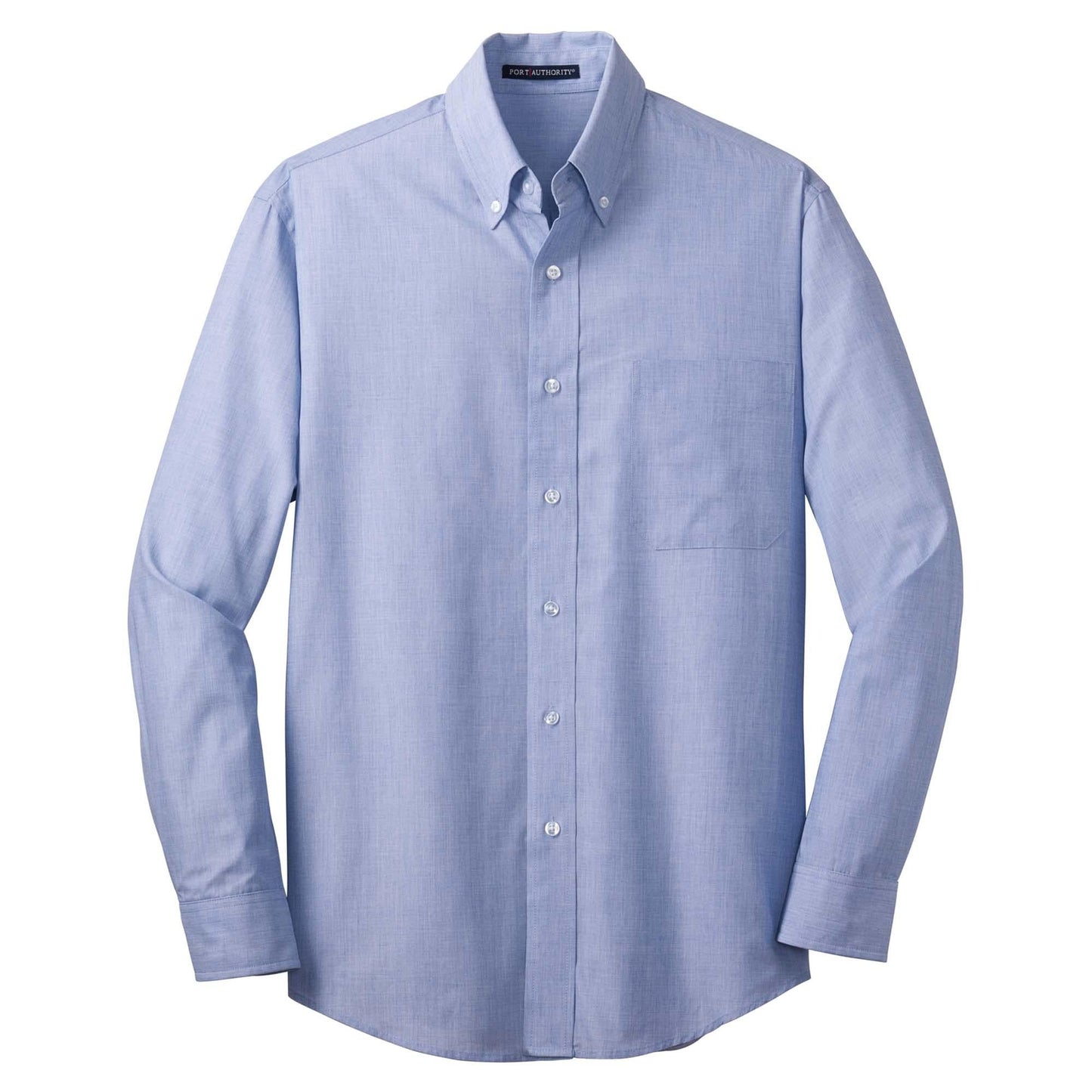 Chambray Blue Button Up Shirt - Port Authority - Easy Care