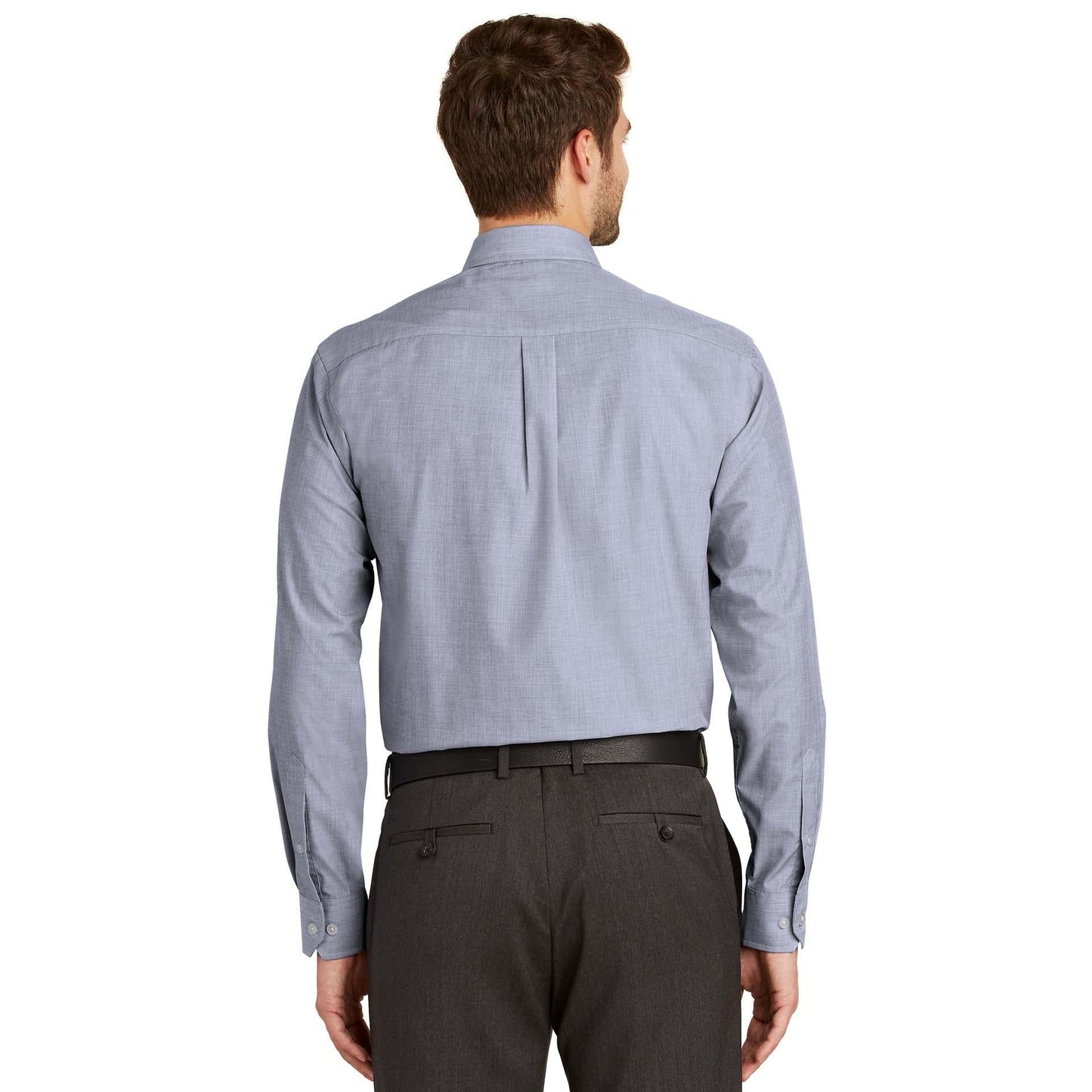 Chambray Blue Button Up Shirt - Port Authority - Easy Care