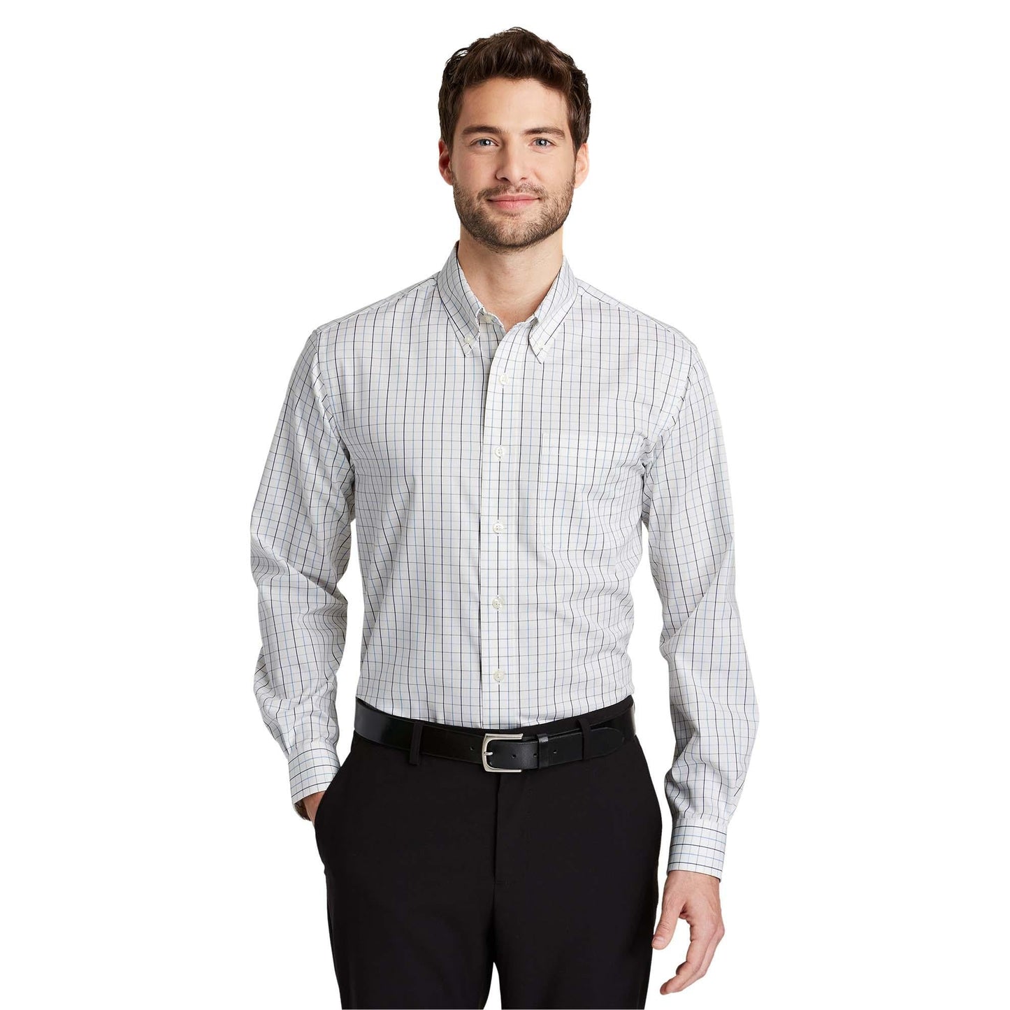 Blue/Navy Button Up Shirts - Port Authority - Easy Care