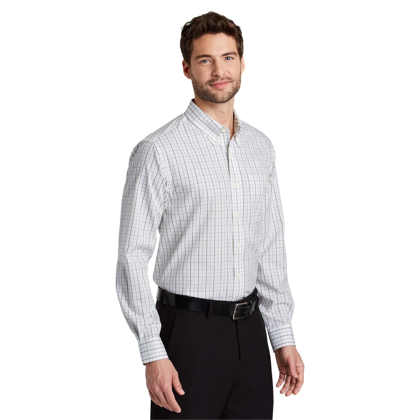 Blue/Navy Button Up Shirts - Port Authority - Easy Care