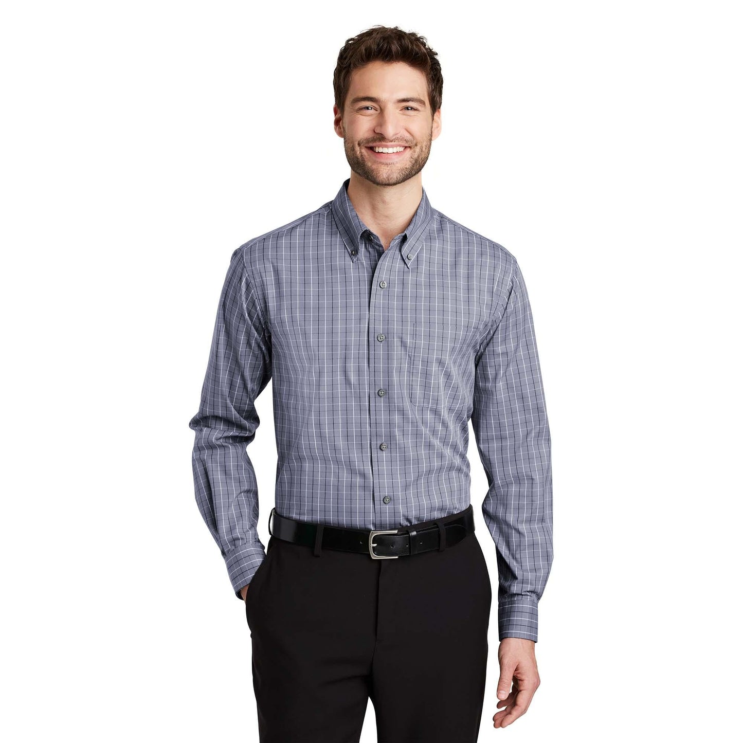 Blue/Navy Button Up Shirts - Port Authority - Easy Care