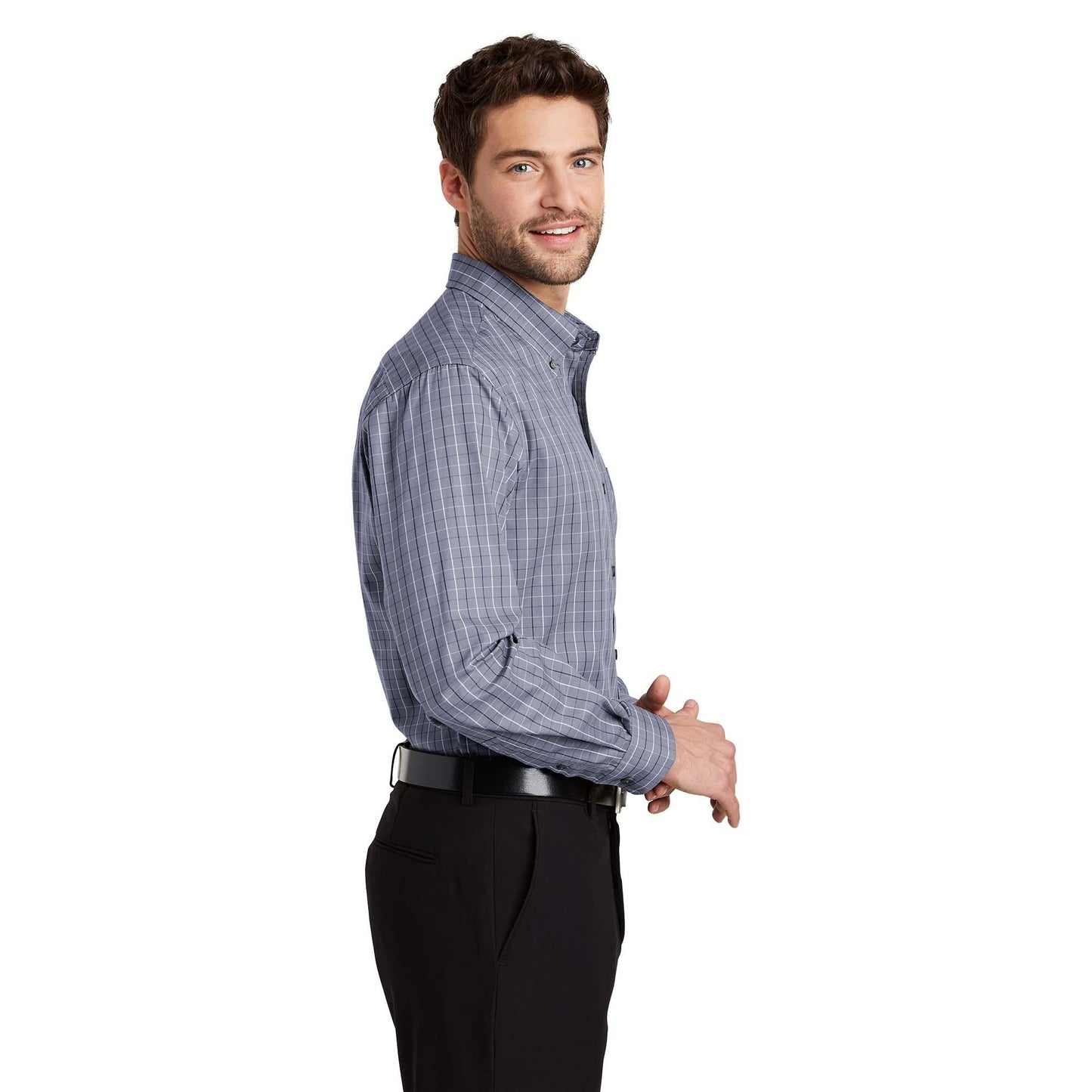 Blue/Navy Button Up Shirts - Port Authority - Easy Care