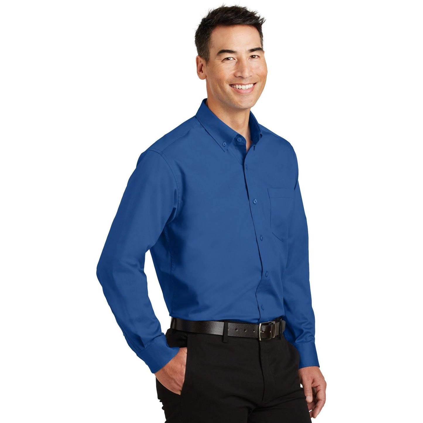 Black Button Up Shirts - Port Authority - Comfortable Fit