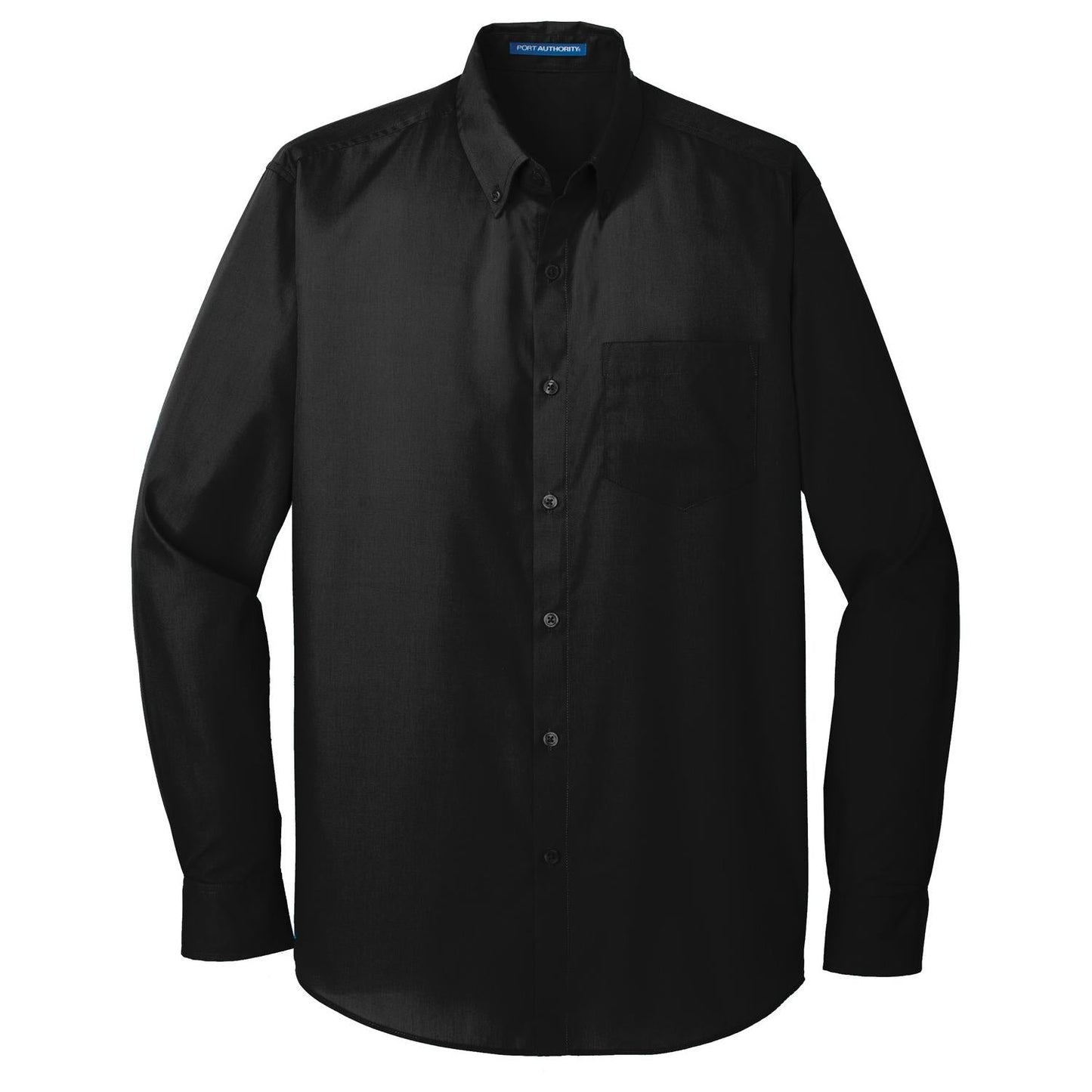 Deep Black Button Up Shirts - Port Authority - Lightweight