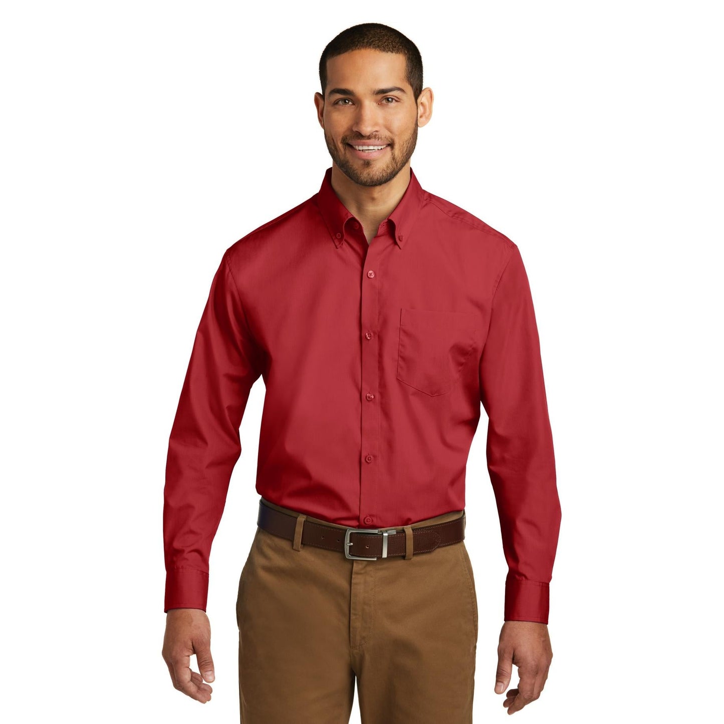 Deep Black Button Up Shirts - Port Authority - Lightweight