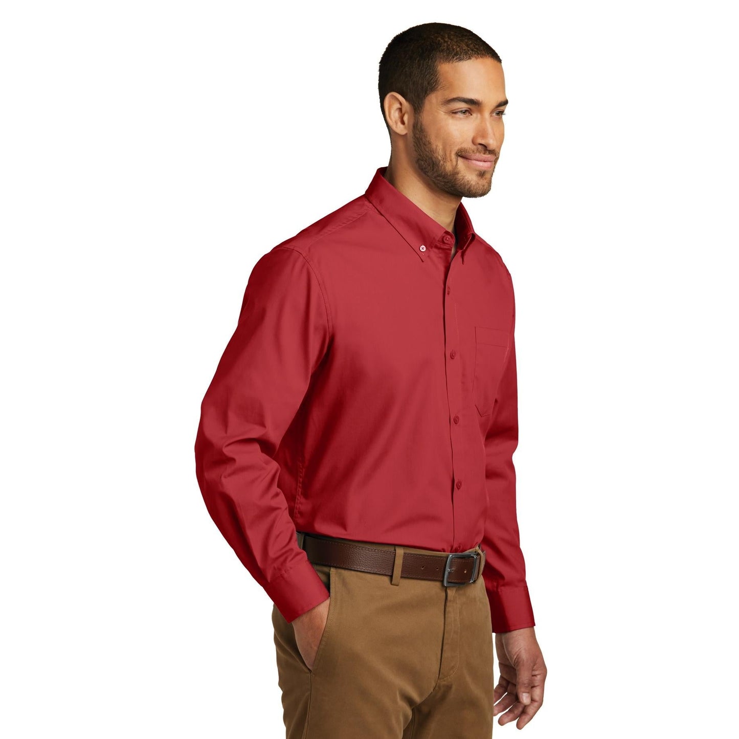 Deep Black Button Up Shirts - Port Authority - Lightweight