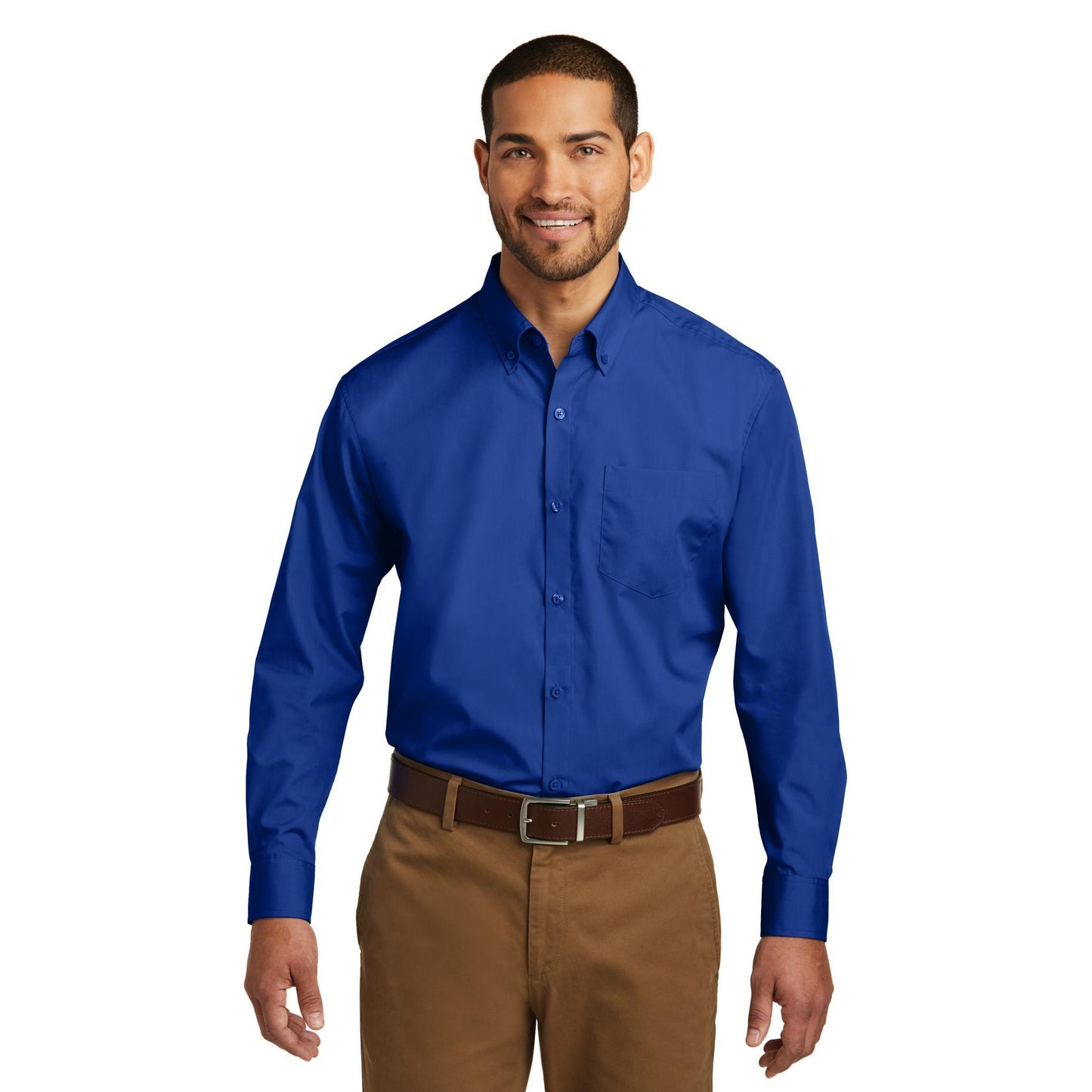 Deep Black Button Up Shirts - Port Authority - Lightweight