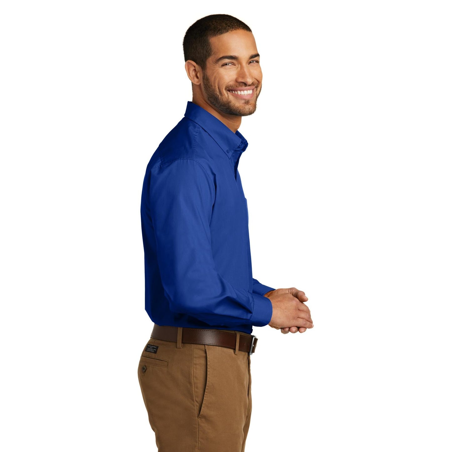 Deep Black Button Up Shirts - Port Authority - Lightweight