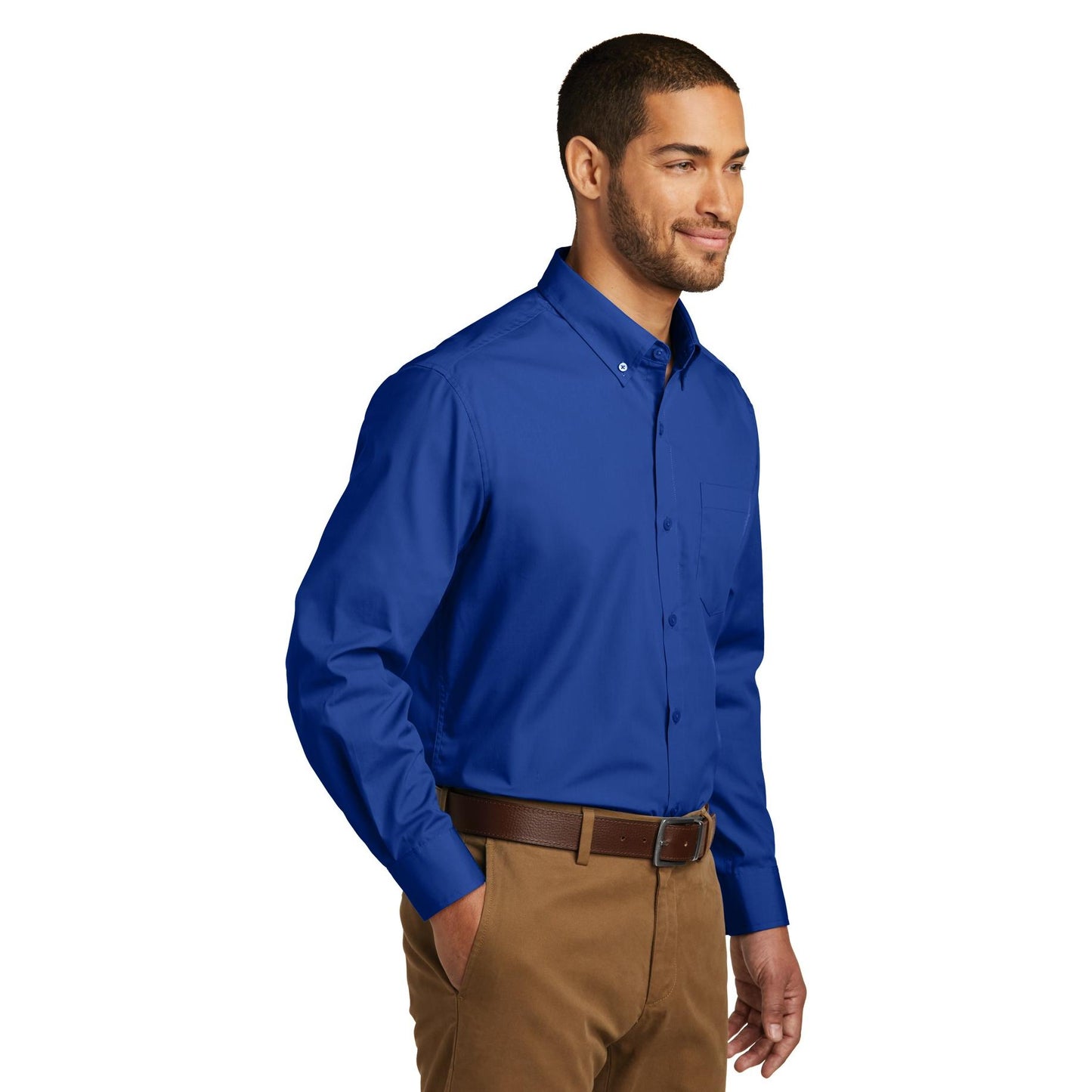 Deep Black Button Up Shirts - Port Authority - Lightweight