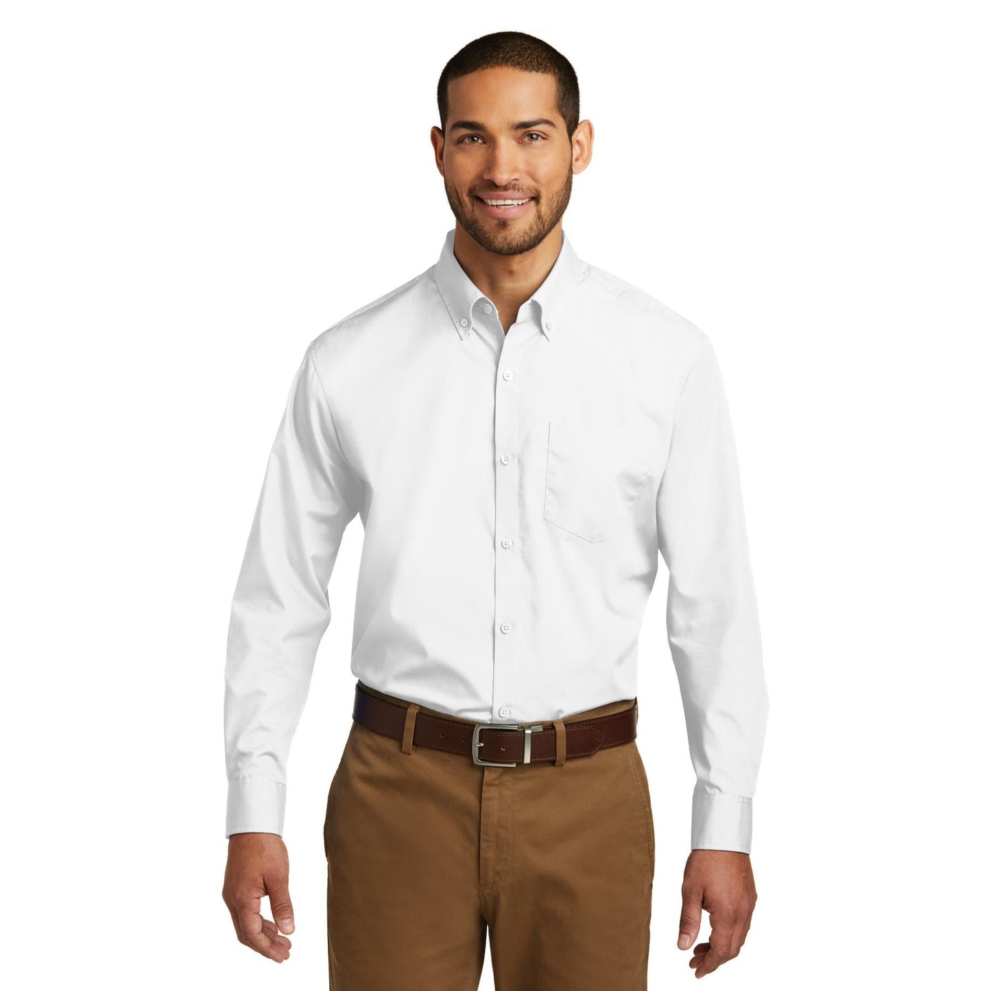 Deep Black Button Up Shirts - Port Authority - Lightweight