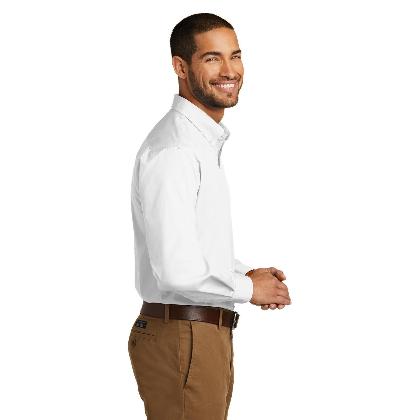 Deep Black Button Up Shirts - Port Authority - Lightweight