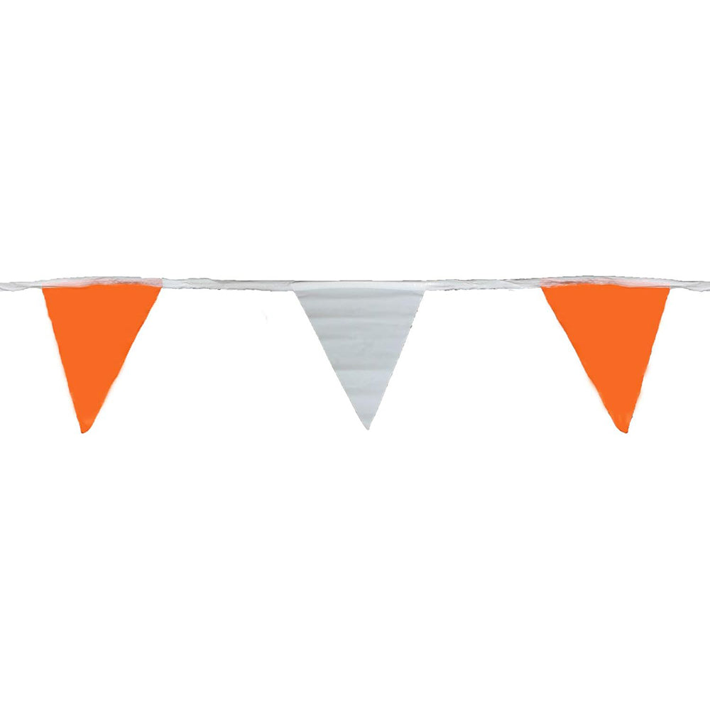 White/Orange Pennant - Presco - Durable Flags