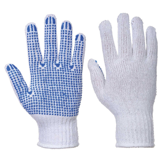 White String Knit Gloves - Portwest - Enhanced Grip