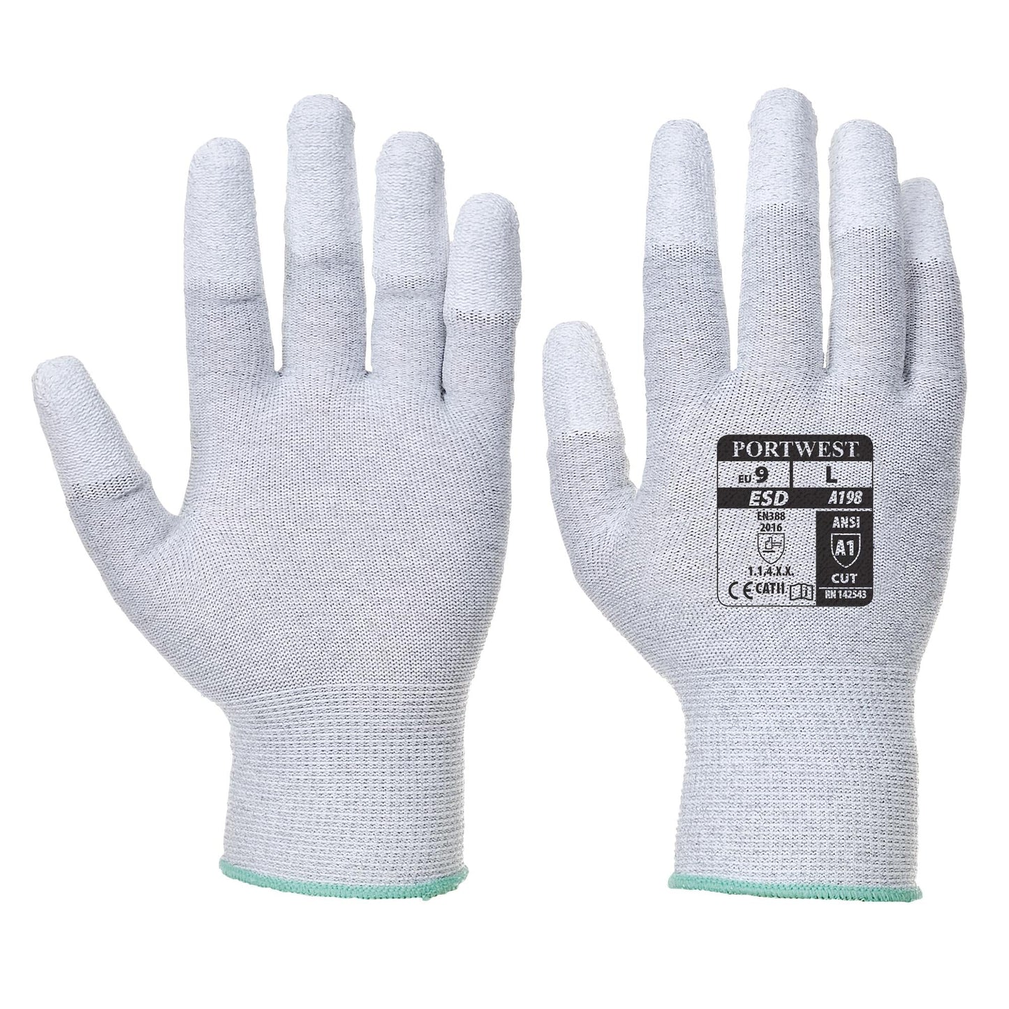 Gray String Knit Gloves - Portwest - Breathable Design