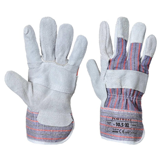 Gray Leather Gloves - Portwest - Durable Protection