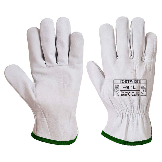 Gray Leather Gloves - Portwest - Soft Goat Skin - Quality Comfort