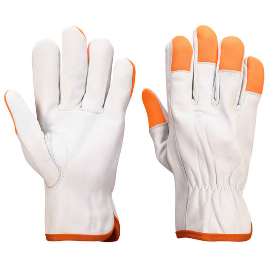 White Leather Gloves - Portwest - Durable Design