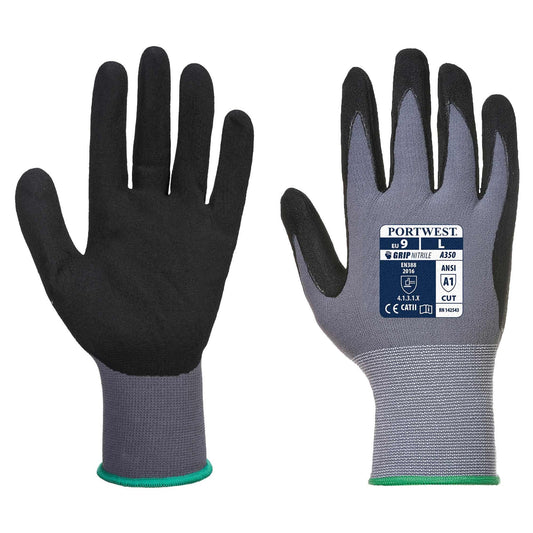 Black Knit Gloves - Portwest - Excellent Grip - Durable Quality