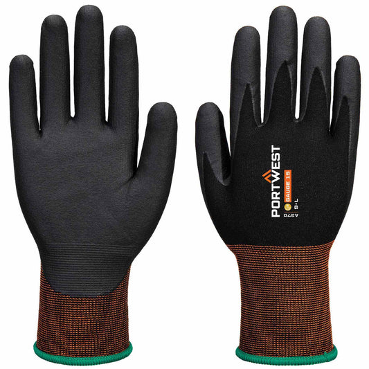 Black String Knit Gloves - Portwest - Comfortable Grip