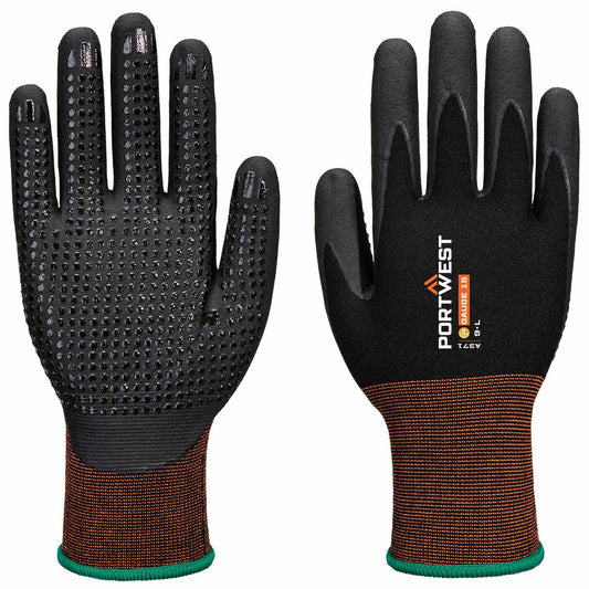 Black String Knit Gloves - Portwest - Comfortable Grip