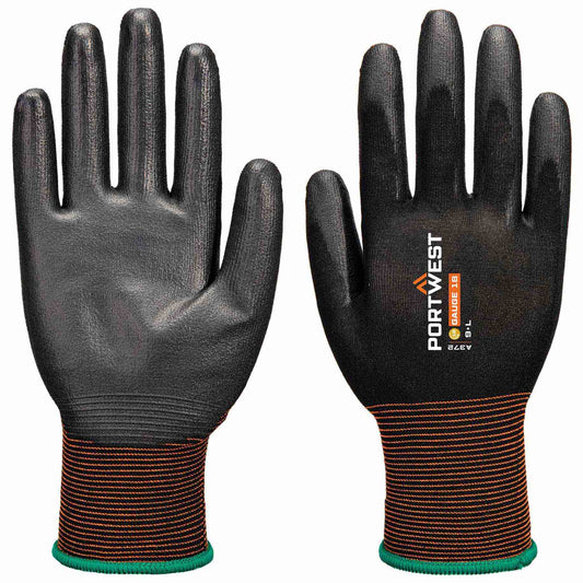 Black String Knit Gloves - Portwest - Comfortable Fit