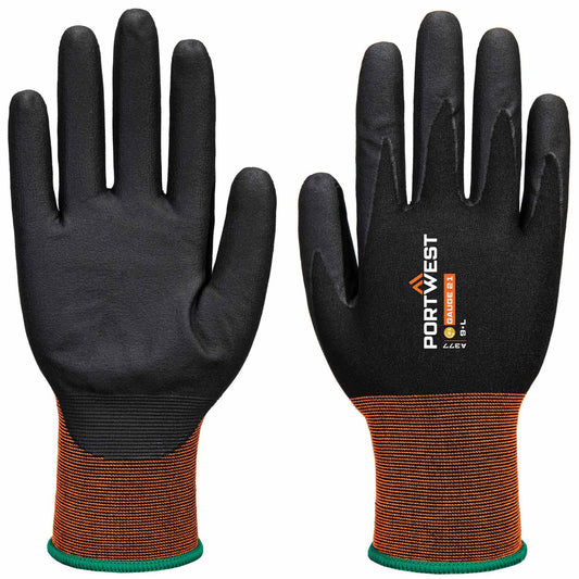 Black String Knit Gloves - Portwest - Comfortable Fit