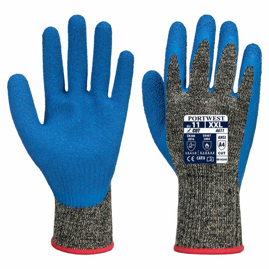 Black String Knit Gloves - Portwest - Cut Resistant