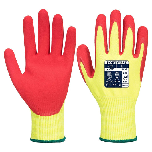 Yellow String Knit Gloves - Portwest - High Visibility