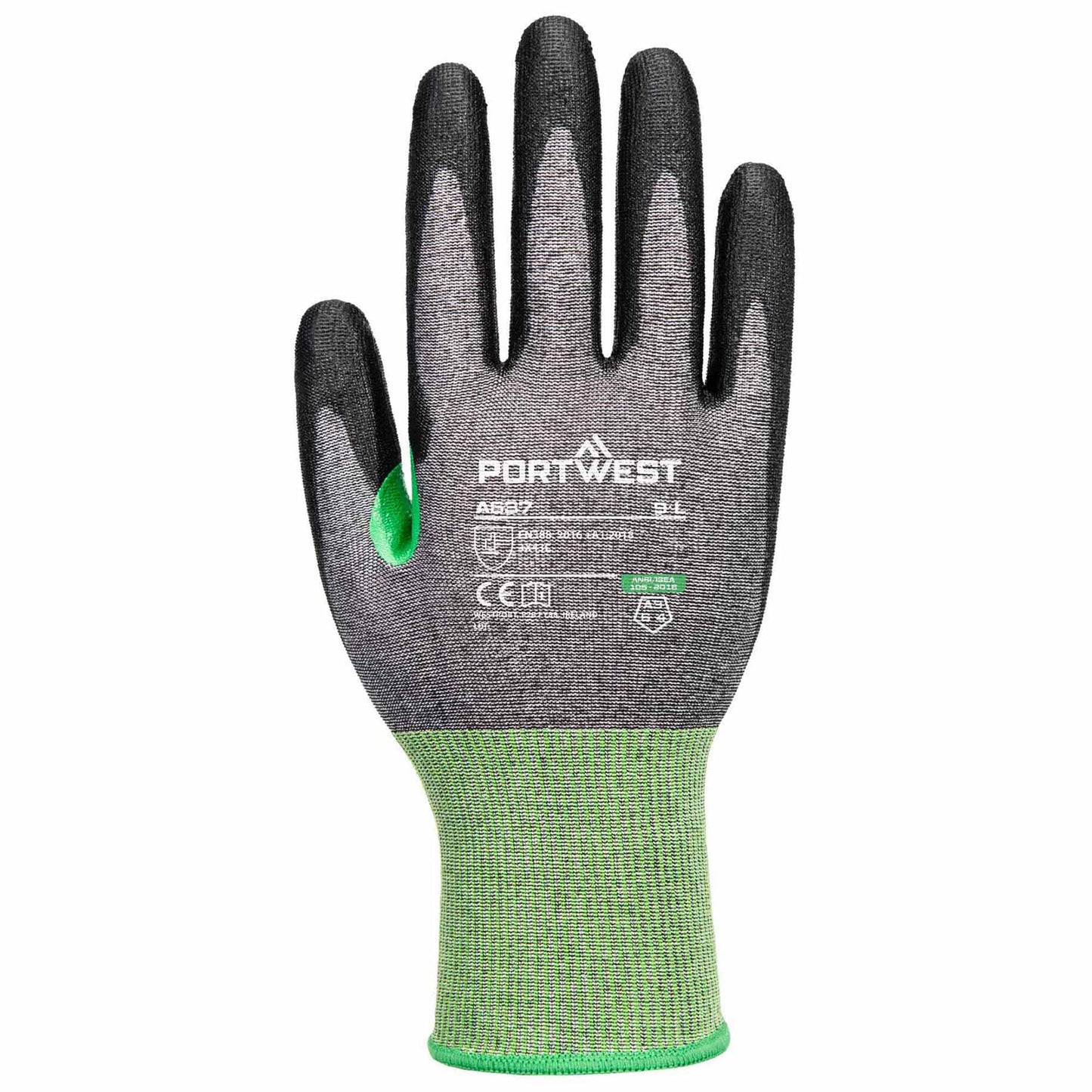 Gray/Black Durable String Knit Gloves - Portwest - Safe Fit
