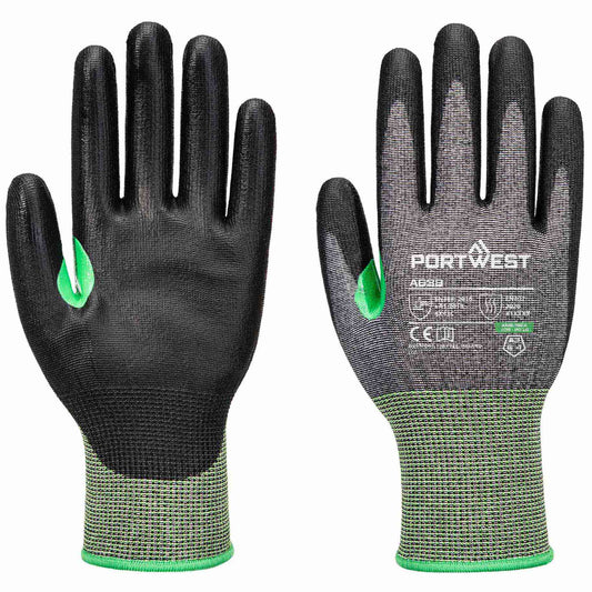 Gray/Black Cut Resistant Gloves - Portwest - High Performance