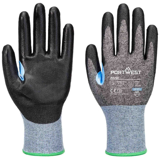 Gray/Black String Knit Gloves - Portwest - Durable