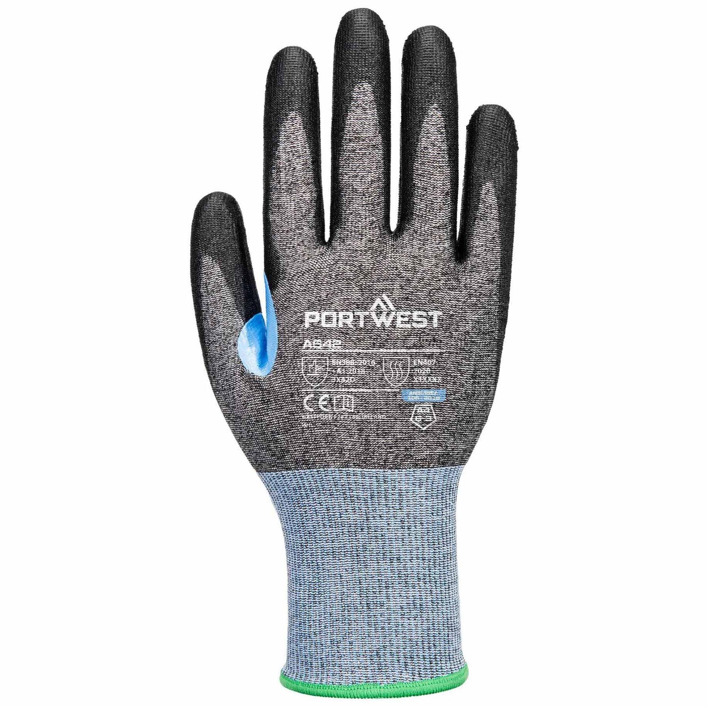 Gray/Black String Knit Gloves - Portwest - Durable
