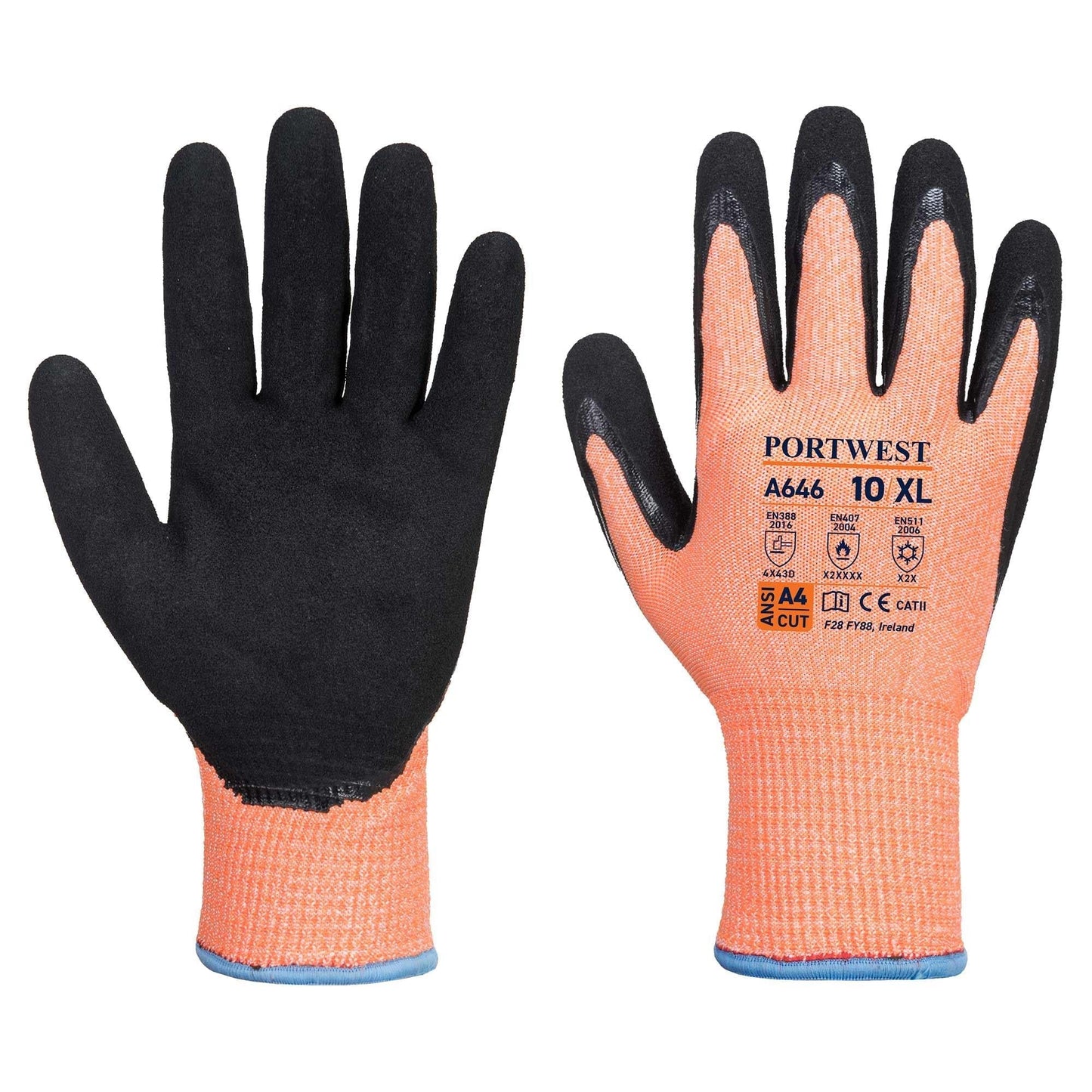 Orange String Knit Gloves - Portwest - Durable Design