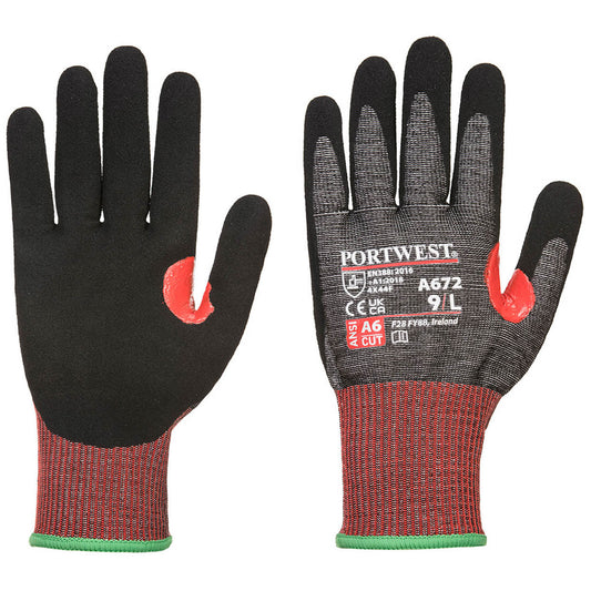 Black String Knit Gloves - Portwest - Touchscreen Compatible