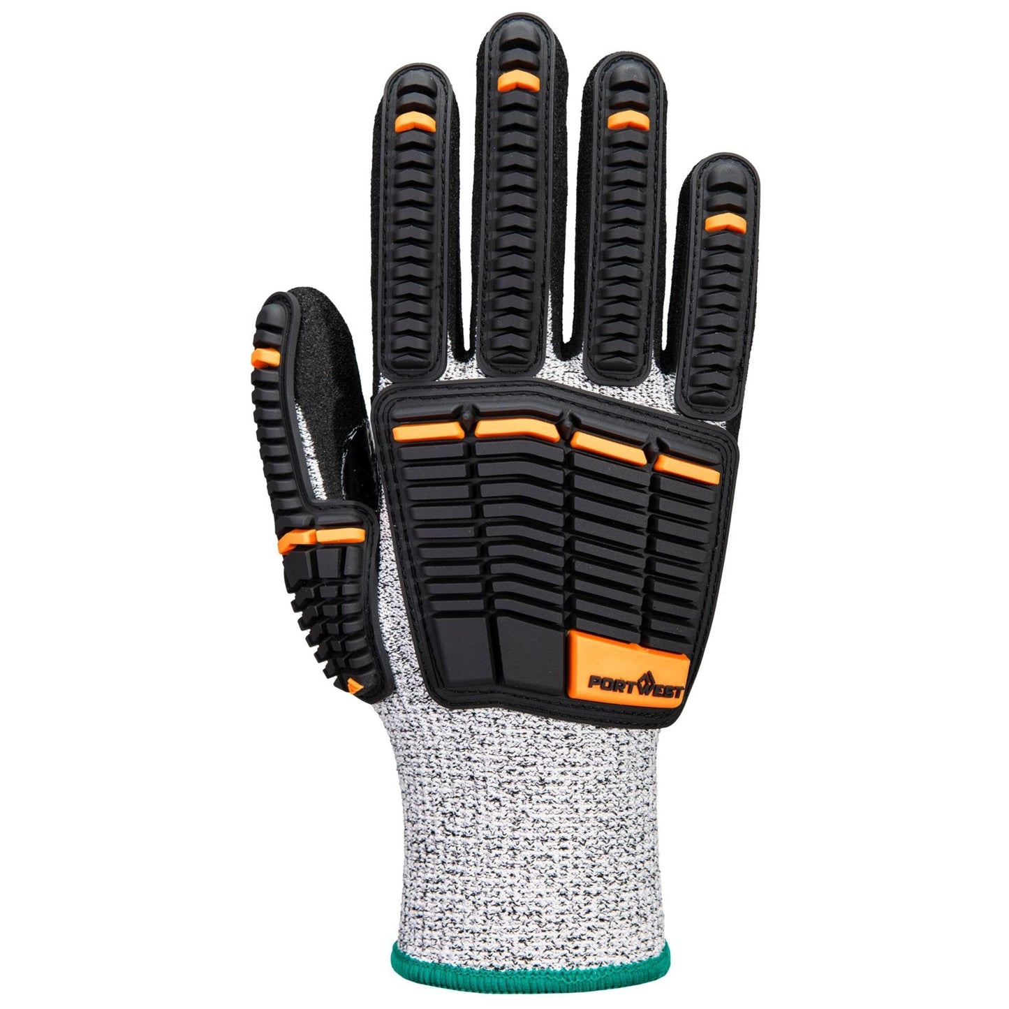 Gray/Black String Knit Gloves - Portwest - Nitrile Foam
