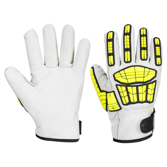 White Leather Gloves - Portwest - Durable Protection