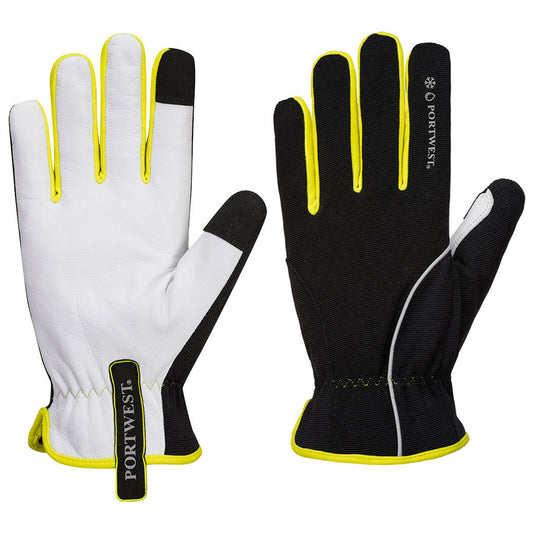 Black/Yellow Performance Gloves - Portwest - Durable Grip