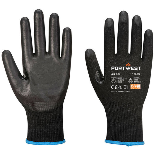 Black String Knit Gloves - Portwest - Durable Touchscreen