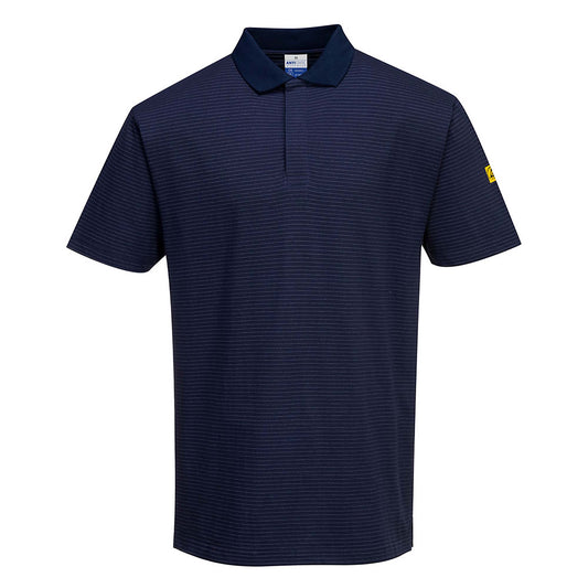 Navy Polo Shirt - Portwest - Comfortable ESD Safety