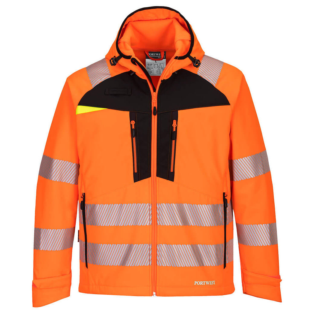 Orange/Black Safety Jacket - Portwest - Hi-Vis Softshell