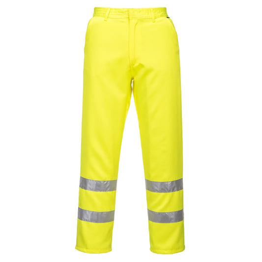 Yellow Safety Pants - Portwest - Durable Polycotton