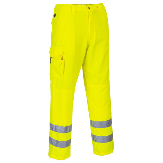 Yellow Safety Pants - Portwest - Comfortable Cargo