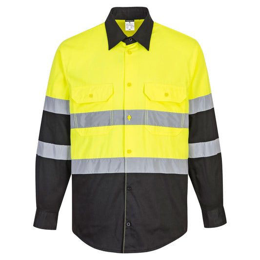 Yellow/Black Button Up Shirt - Portwest - Stylish Design