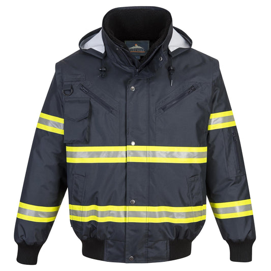 Blue Safety Jackets - Portwest - Waterproof Fabric